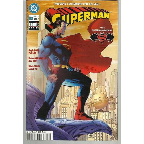 Superman (V.F.)  N° 8 : "Nouveau : Superman Par Jim Lee !" + "Avec Superman / Batman"