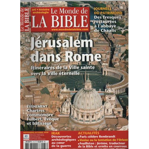 Le Monde De La Bible   N° 173 : Jérusalem Dans Rome : Itinéraires De La Ville Sainte Vers La Ville Éternelle