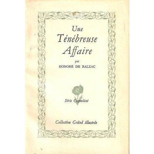 Une Ténébreuse Affaire   (Illustration De Henry Eynard)