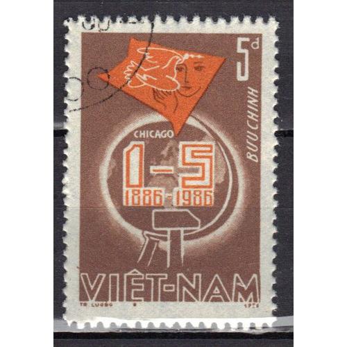 Vietnam 1986 : Centenaire Du 1er Mai : Journée Du Travail - Timbre Oblitéré