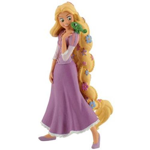 Raiponce Et Pascal Le Cameleon 10 Cm - Tresse De Fleurs - Bullyland Disney - Rapunzel