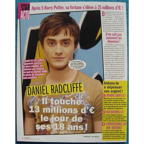 Public N°211, Coupure De Presse, Daniel Radcliffe, Harry Potter
