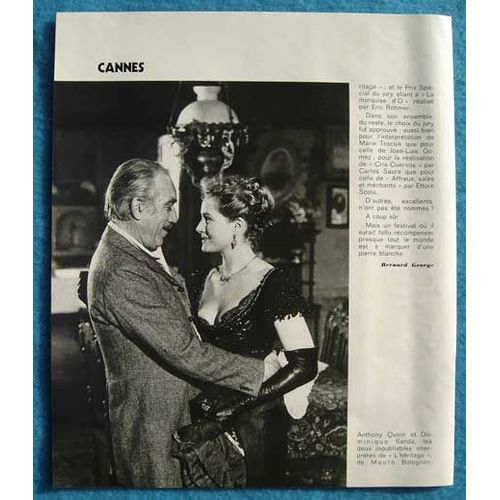 Jours De France N°1121, Coupure De Presss: Dominique Sanda, Anthony Quinn