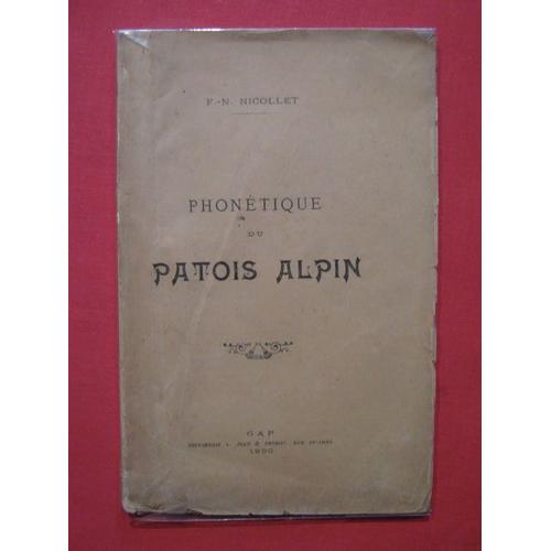 Phonétique Du Patois Alpin