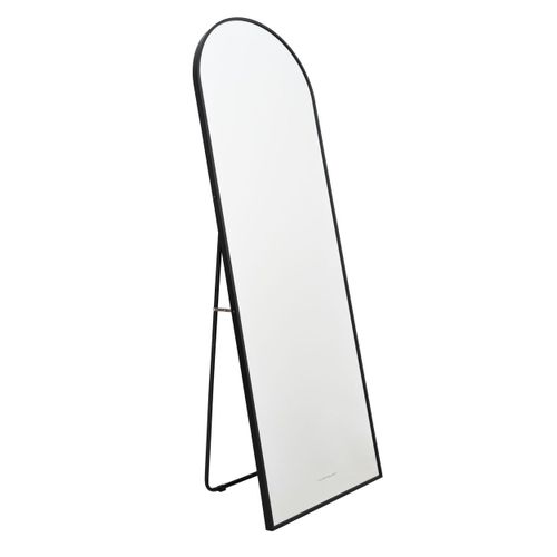 Flamingueo Grand Miroir Mural - Miroir sur Pied, Grand Miroir Noir, Miroir Arche, Decoration Maison, Miroir Chambre, Miroir Salon, Deco Chambre