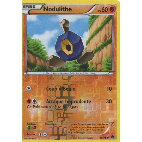 Nodulithe 50/98  Pokemon Noir Et Blanc