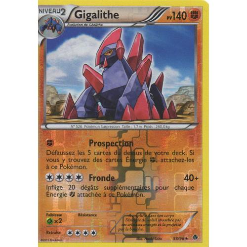 Gigalithe 53/98  Pokemon Noir Et Blanc