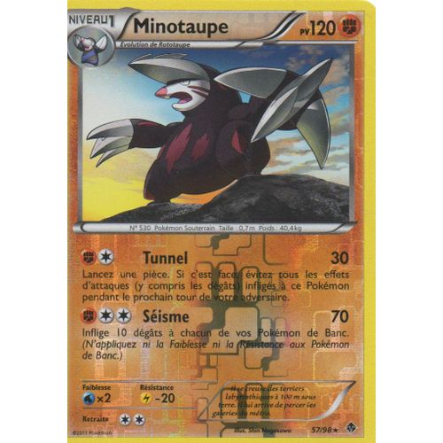 Minotaupe 57/98  Pokemon Noir Et Blanc