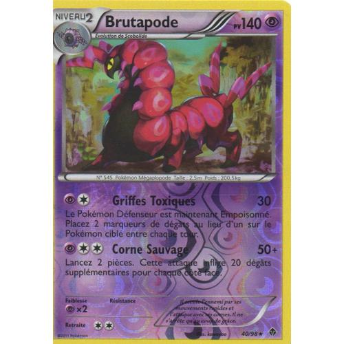 Brutapode 40/98 Pokemon Noir Et Blanc