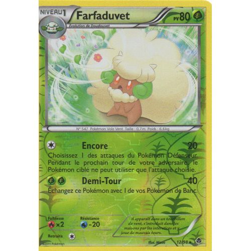 Farfaduvet 12/98  Pokemon Noir Et Blanc