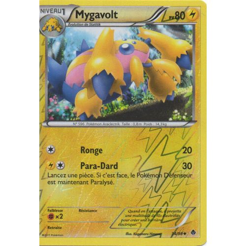 Mygavolt 34/98  Pokemon Noir Et Blanc