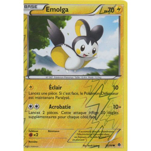 Emolga 32/98  Pokemon Noir Et Blanc