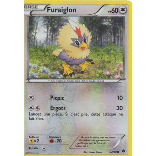 Furaiglon 87/98  Pokemon Noir Et Blanc