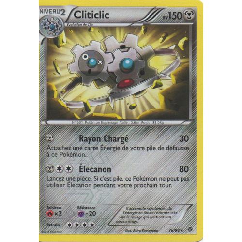 Cliticlic 76/98 Pokemon Noir Et Blanc