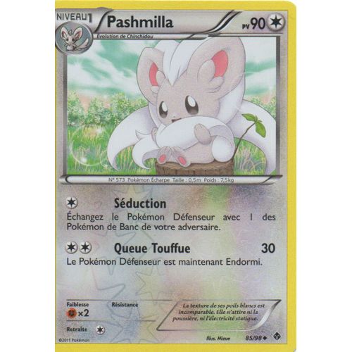 Pashmilla 85/98 Pokemon Noir Et Blanc