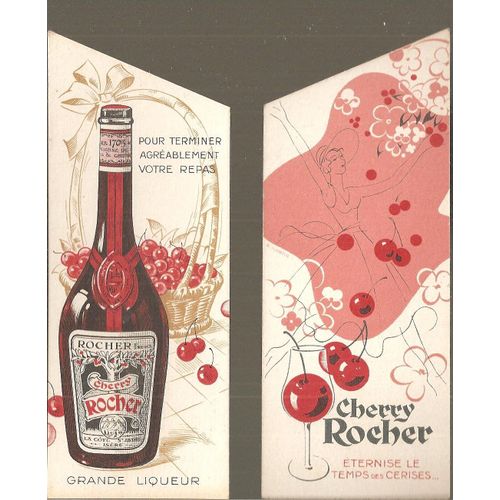 Marque Page Ancien : Grande Liqueur Cherry Rocher