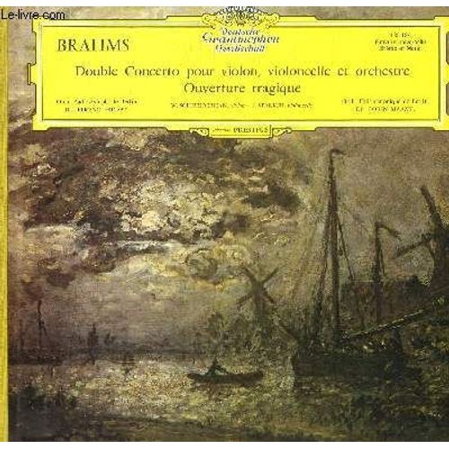 Disque Vinyle 33t Double Concerto Pour Violon, Violoncelle Et Orchestre En La Mineur, Ouverture Tragique