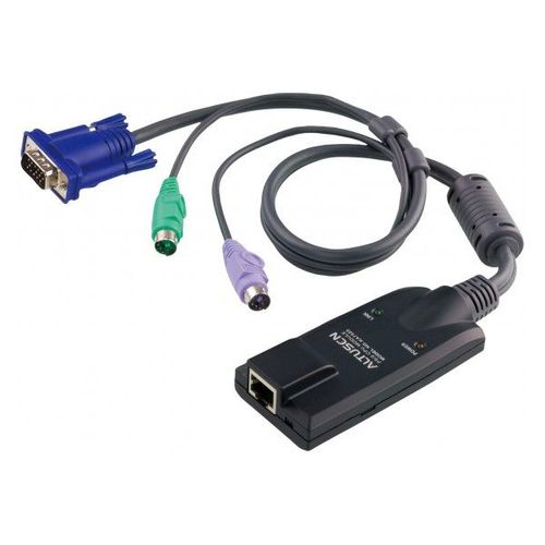 ATEN KA7520 - Adaptateur clavier / vidéo / souris (KVM) - RJ-45 (F) pour PS/2, HD-15 (VGA) (M) - pour ALTUSEN KH1508, KH1516, KH2508, KH2516; ATEN KH1508, KH1516, KL1508; KVM over IP KH1508