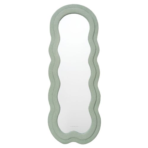 Flamingueo Grand Miroir Mural - Miroir Vague, Miroir Asymétrique Teddy, Decoration Chambre, Miroir sur Pied, Decoration Maison, Miroir Ondulé