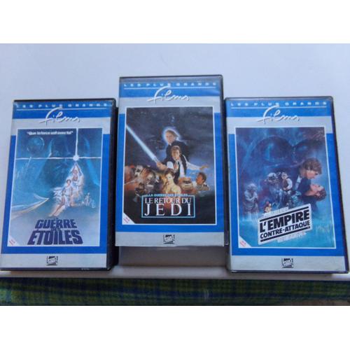 Lot De Cassette Vidéo Vhs - La Guerre Des Etoiles, L'empire Contre-Attaque, Le Retour De Jedi