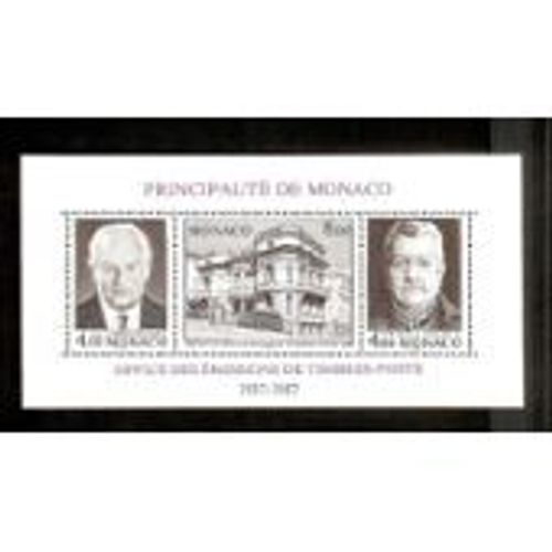 Monaco Bloc 3 Timbres 50 Ans Office Emission Timbres Poste