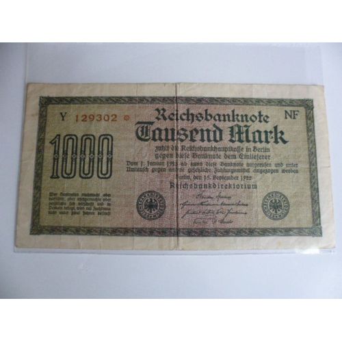 Allemagne 1000 Mark 1922