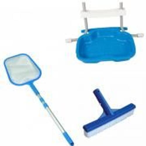 Kit Pédiluve Epuisette et Brosse pour piscine