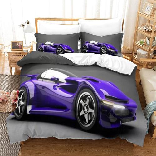 F Program Racing Aurace 3d Imprim¿¿Cycle Race Aurace Parure De Lit Housse De Couette Housse De Couette Adc Pi¿¿Ces Avec Taies D'oreiller Pour Enfants Et Adultes Microfibre