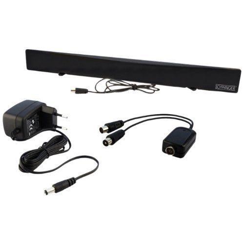 SCHWAIGER - DTA1000011 - ANTENNE TNT ACTIVE D'INTÉRIEUR - DVB-T/FM/VHF/UHF