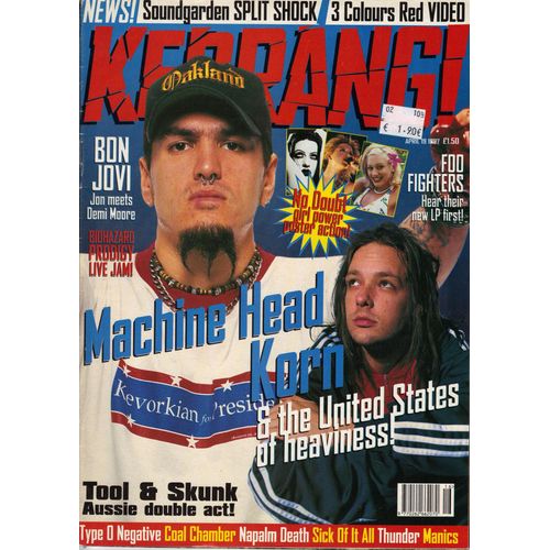 Kerrang Magazine Machine Head Korn Poster Courtney Love Gwen