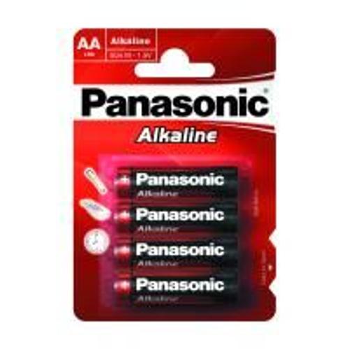 PANASONIC - LR 6 PAP - PILE ALCALINE - MICRO AA - LOT DE 4 - 1,5 V