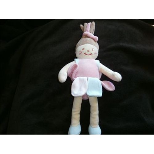 Doudou Fée Fille Lutin Princesse Sucre D'orge Rose,Avec Bandeau Dans Les Cheveux