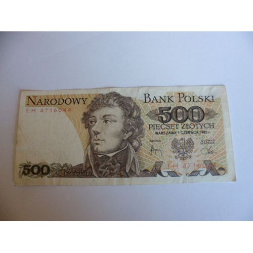 Pologne 500 Zlotych 1982