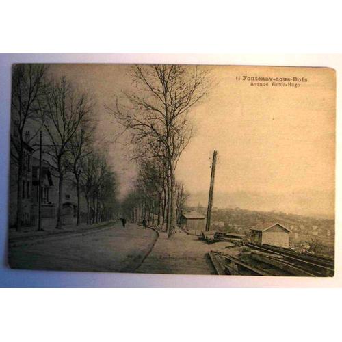 Carte Postale Ancienne Paris Fontenay Sous Bois Avenue Victor Hugo