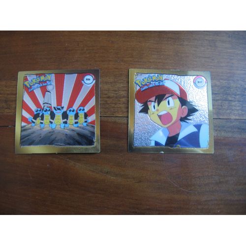 2 Stickers Pokémon Rare Chromium :Golbat //Ash