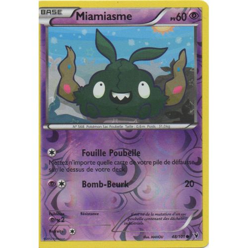 Miamiasme 48/101  Pokemon Noir Et Blanc