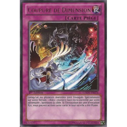 Carte Yu-Gi-Oh! Coupure De Dimension Gaov-Fr076 Rare