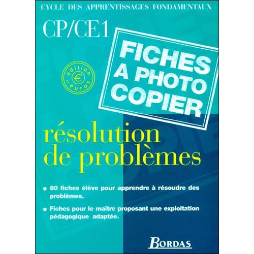 Résolution De Problèmes Cp/Ce1 - Fiches À Photocopier
