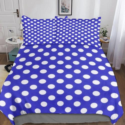 Polka Dot D Imprimé Parure De Lit Et Taies D'oreiller De Literie Coloured Microfibre Fermeture Éclair Ensemble De Literie Housses De Couettes Pour Adultes Et Enfants King?Xcm?