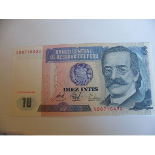Perou 10 Intis 1987   Unc / Neuf !!