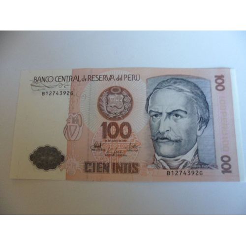 Perou 100 Intis 1987  Unc / Neuf !!