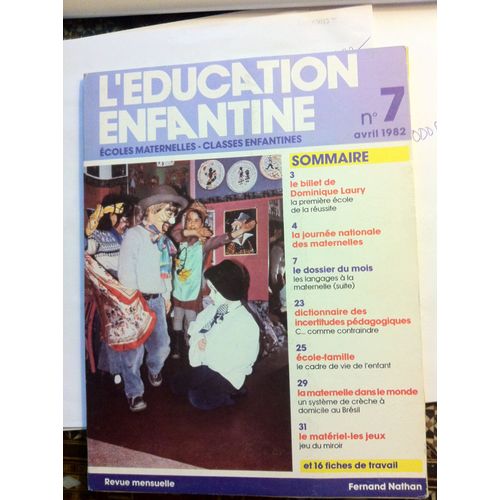 Revue L'education Enfantine N°7 - Octobre 1982
