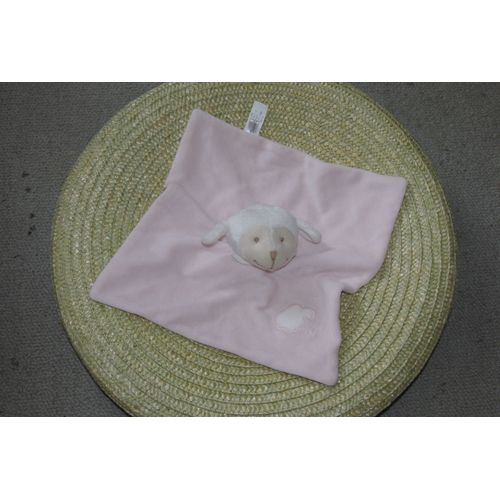 Doudou Plat Mouton Rose