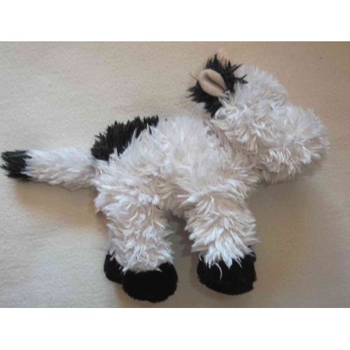 Peluche Doudou Vache Blanc Noir Maxita Blanche Et Noire 17 Cm X 14