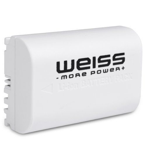 WEISS - BATTERIE LI-ION SEMBLABLE À CANON LP-E6 LPE6 (1800 MAH) - COMPATIBLE AVEC LE CHARGEUR D ORIGINE ET AVEC L AFFICHAGE DE