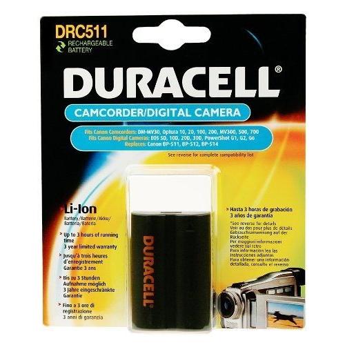 Duracell - Batterie de caméscope Li-Ion 1300 mAh - pour Canon GL1, XL1, XL1S, XL2, ZR40, ZR45, ZR500, ZR60, ZR600, ZR65, ZR70, ZR80, ZR85, ZR90