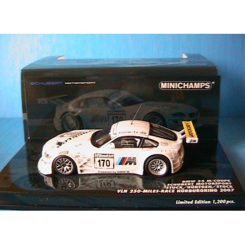 Bmw Z4 #170 M-Coupe Vln 250 Miles Race Nurburgring 2007 Minichamps 400072770 1/43-Minichamps