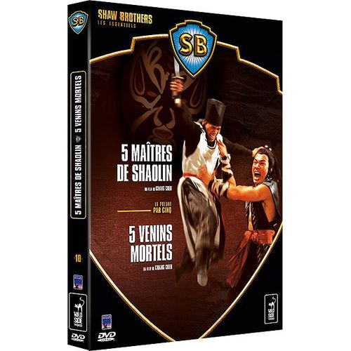 Coffret Shaw Brothers - La Preuve Par Cinq - 5 Maîtres De Shaolin + 5 Venins Mortels - Pack