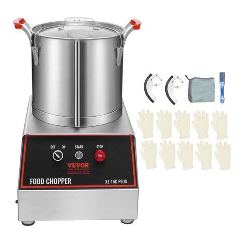 Robot Culinaire - VEVOR - Robot de Cuisine Mixeur Multifonction 1400 W 15 L Hachoir Inox Alimentaire