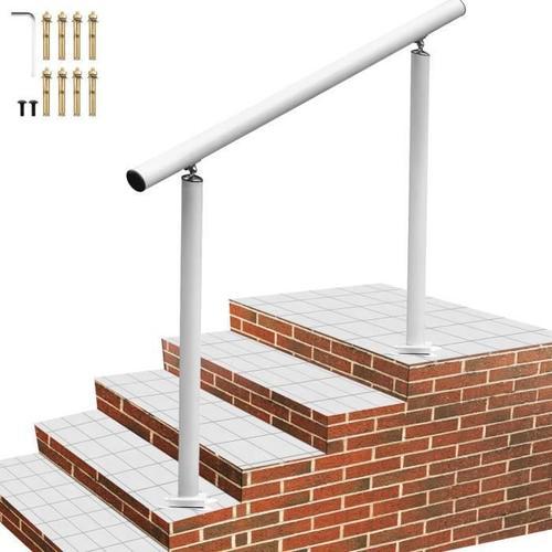 Rampe Escalier Extérieur - VEVOR - 121cm Main Courante Garde-Corps Aluminium 4,8cm